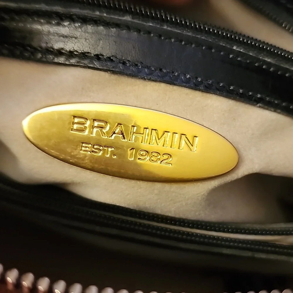 Authentic Brahmin Briefcase crossbody bag w matching wallet
